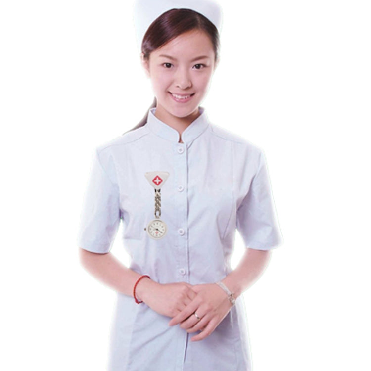 Portable Alloy Nurse Round Quartz Wristwatch Watch with Pin