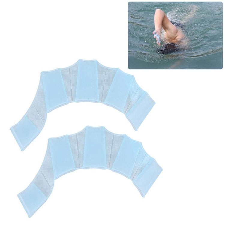 Finger Flexible Silicone Swimming Gloves (Large Size)