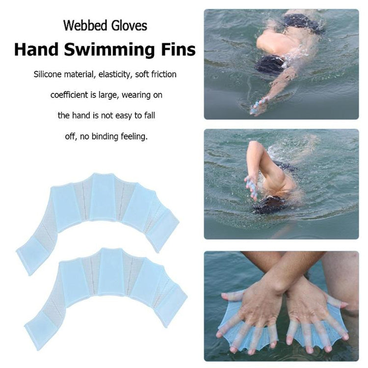 Finger Flexible Silicone Swimming Gloves (Large Size) Reluova