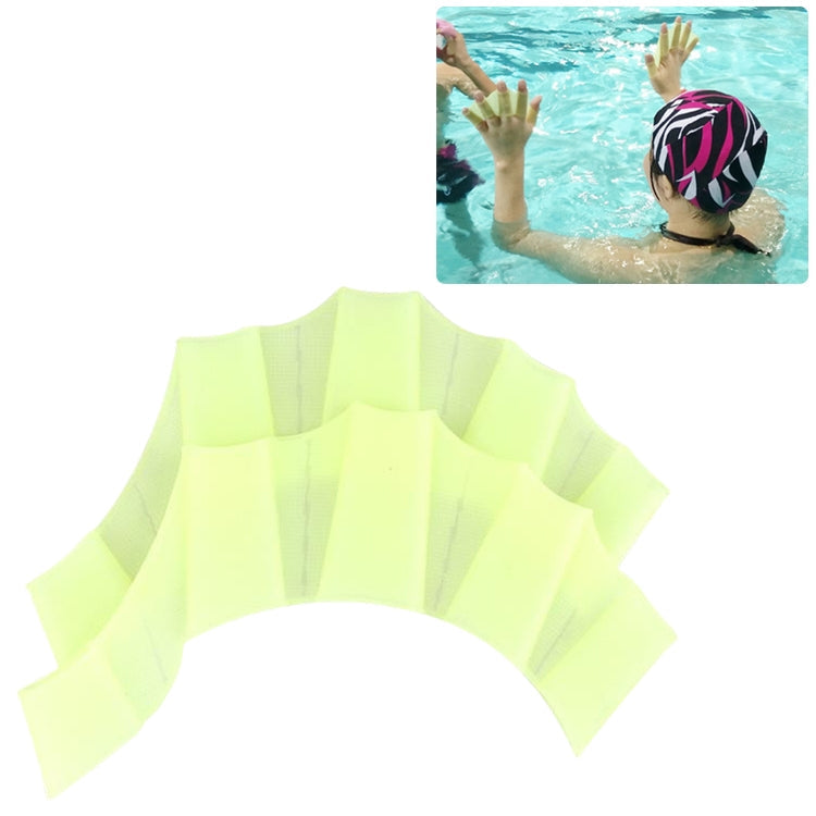 Finger Flexible Silicone Swimming Gloves (Large Size)