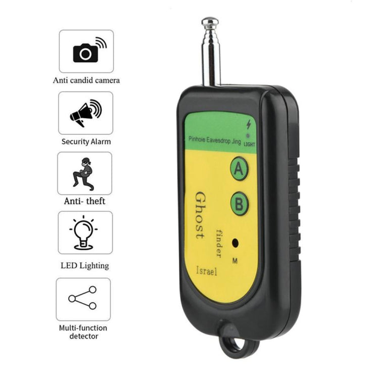 Ghost Detector Signal Bug RF Detector Finder Scanner Monitor Checker Pinhole Surveillance Camera Wireless Device Reluova