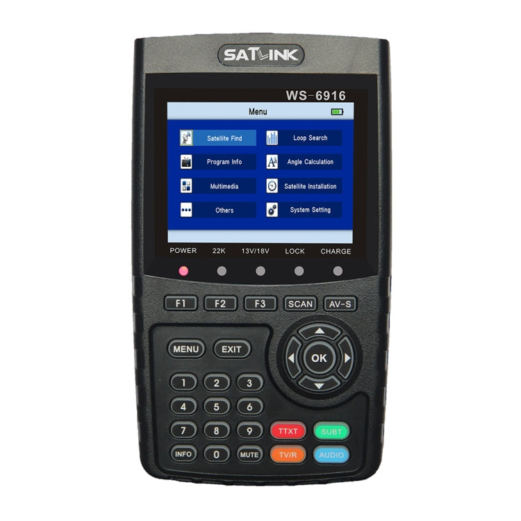 SATLINK WS6916 Digital Satellite Signal Finder Meter, 3.5 inch TFT LCD Screen, Support DVB-S / S2, MPEG-2 / MPEG-4