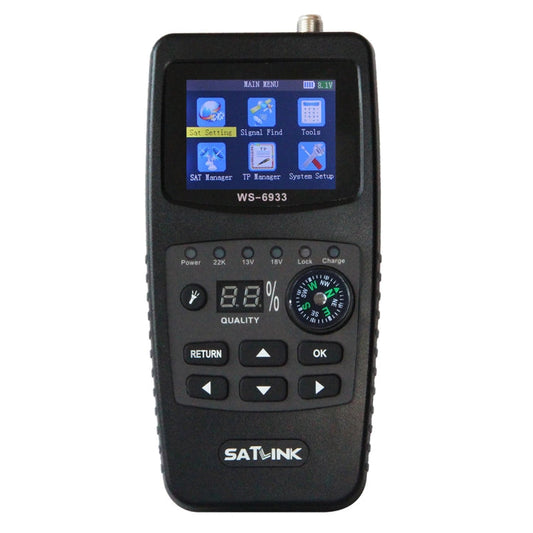 SATLINK WS6933 Portable Digital Satellite Finder Meter, 2.1 inch LCD Colour Screen, DVB-S2/S Signal Pointer