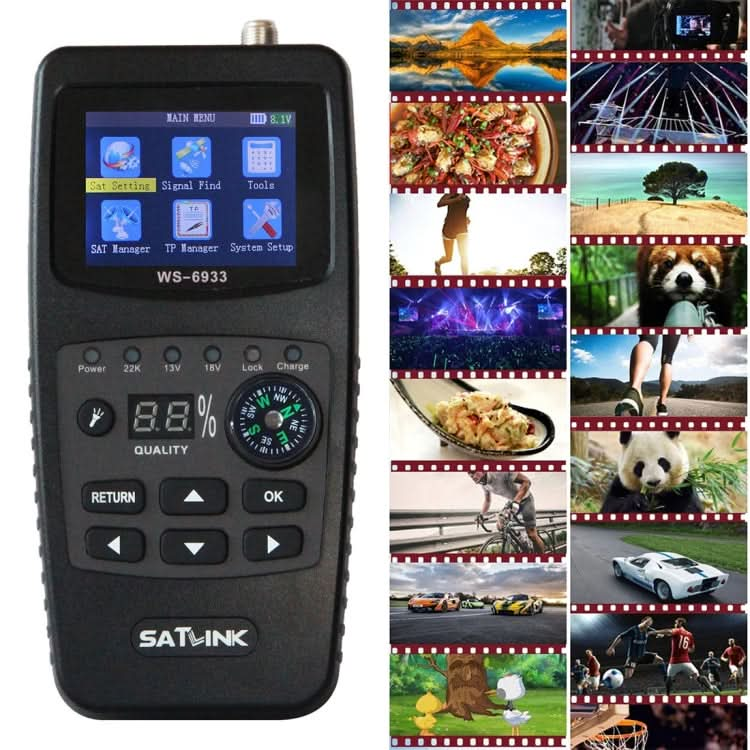 SATLINK WS6933 Portable Digital Satellite Finder Meter, 2.1 inch LCD Colour Screen, DVB-S2/S Signal Pointer My Store