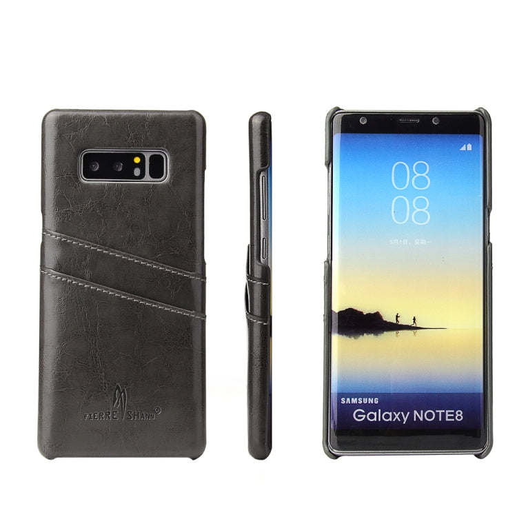 Fierre Shann Retro Oil Wax Texture PU Leather Case for Galaxy Note 8, with Card Slots My Store