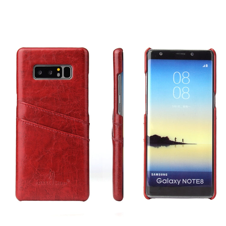 Fierre Shann Retro Oil Wax Texture PU Leather Case for Galaxy Note 8, with Card Slots My Store