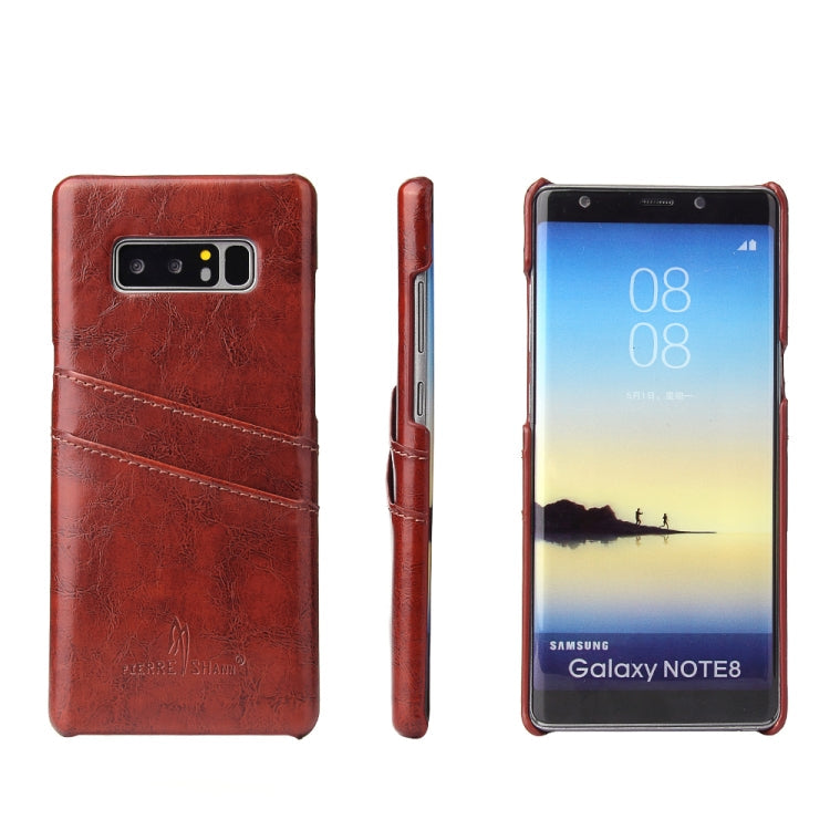 Fierre Shann Retro Oil Wax Texture PU Leather Case for Galaxy Note 8, with Card Slots My Store