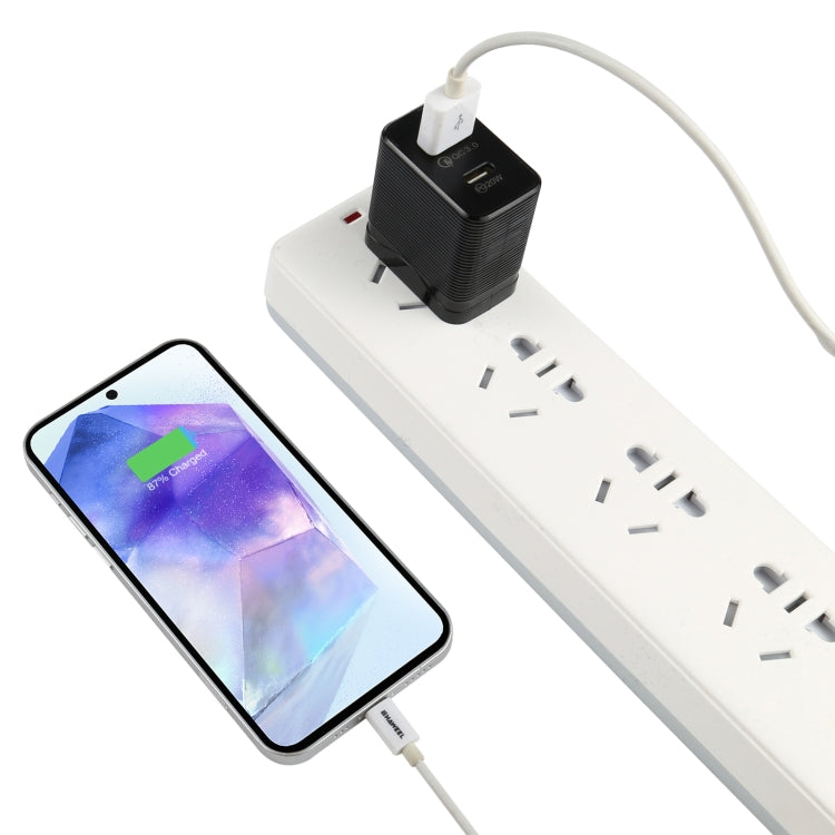 LZ-728 QC 3.0 USB + PD 20W USB-C / Type-C Fast Travel Charger, US Plug My Store