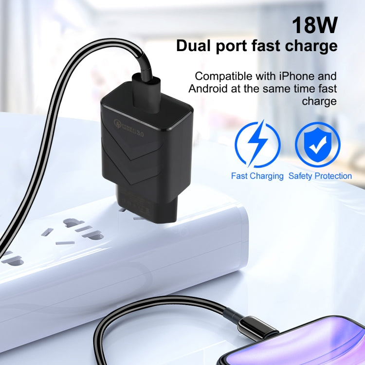 LZ-715 18W QC3.0 USB Single Port Fast Travel Charger, EU Plug My Store