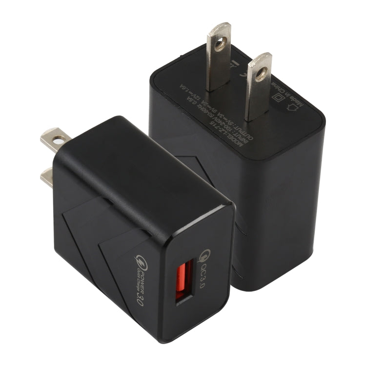 LZ-715 18W QC3.0 USB Single Port Fast Travel Charger, US Plug