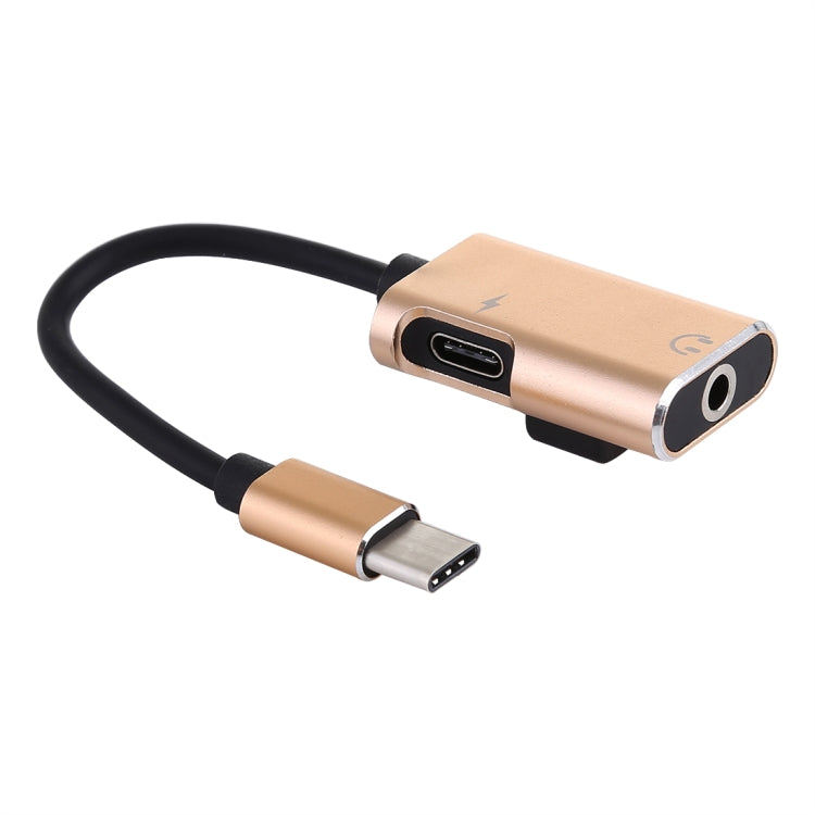 J-053 3A USB-C / Type-C to USB-C / Type-C 3.5mm Jack Charge Audio Adapter Cable My Store