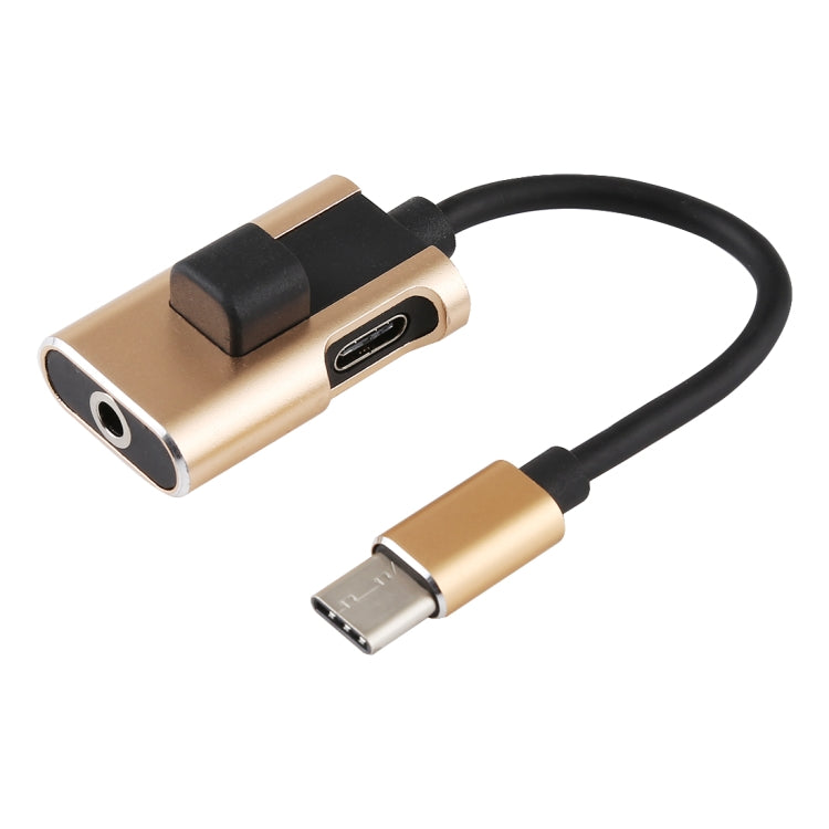 J-053 3A USB-C / Type-C to USB-C / Type-C 3.5mm Jack Charge Audio Adapter Cable My Store