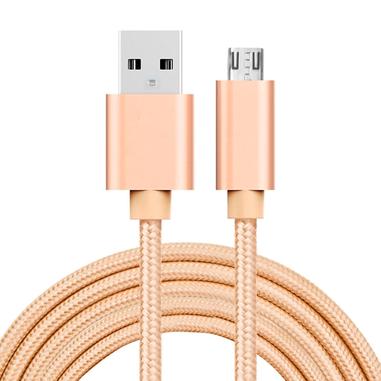 2m 3A Woven Style Metal Head Micro USB to USB Data / Charger Cable-Reluova