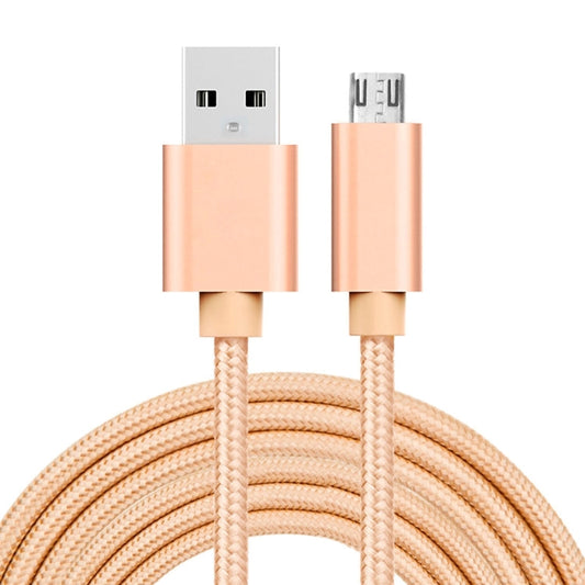 3A Woven Style Metal Head Micro USB to USB Data / Charger Cable, Cable Length: 3m