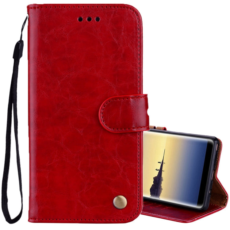 For Samsung Galaxy Note 8 Business Style Oil Wax Texture Horizontal Flip Leather Case with Holder & Card Slots & Wallet My Store