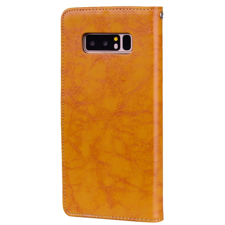 For Samsung Galaxy Note 8 Business Style Oil Wax Texture Horizontal Flip Leather Case with Holder & Card Slots & Wallet My Store