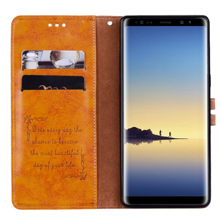 For Samsung Galaxy Note 8 Business Style Oil Wax Texture Horizontal Flip Leather Case with Holder & Card Slots & Wallet My Store