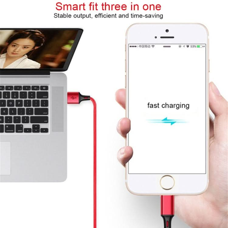 For iPhone / Apple Watch 3 In 1 8 Pin + Type-C / USB-C + Magnetic Charging Base Multi-function Charging Cable, Length: 1m