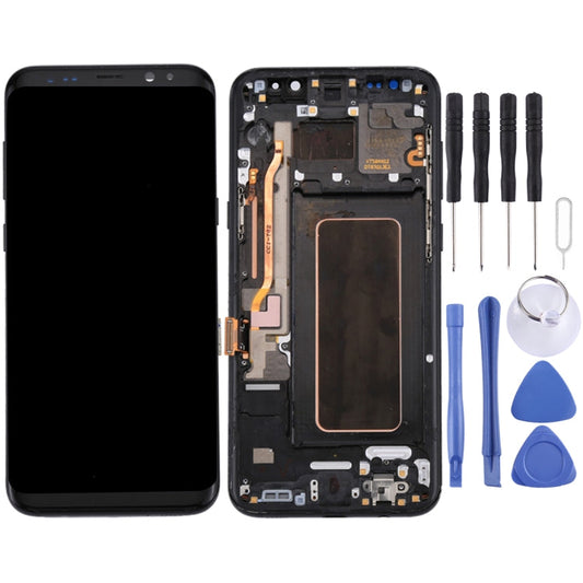 Original LCD Screen + Original Touch Panel with Frame for Galaxy S8+ / G955 / G955F / G955FD / G955U / G955A / G955P / G955T / G955V / G955R4 / G955W / G9550