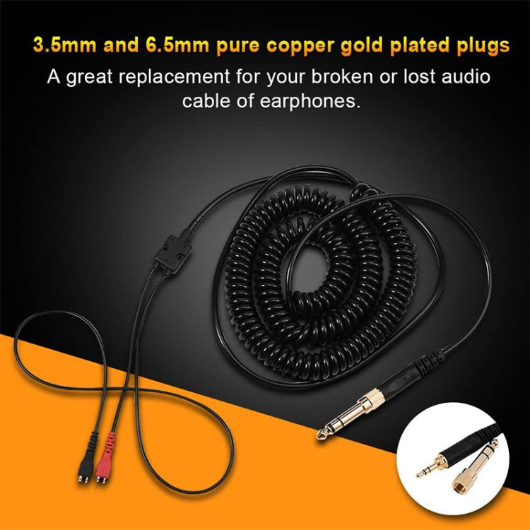 ZS0095 For Sennheiser HD25 / HD560 / HD540 / HD430 / HD250 Earphone Spring Cable, Cable Length: 1.5m-5m