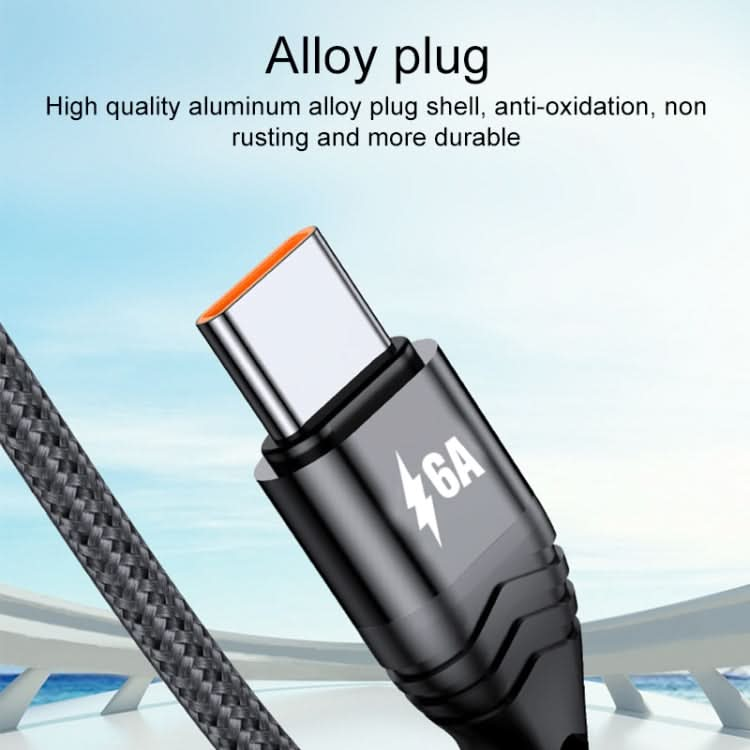 4 in 1 66W 6A USB to 8 Pin + Micro USB + Dual USB-C / Type-C Fast Charging Data Cable, Cable Length: 1.2m