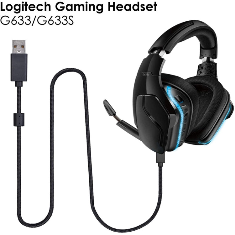 ZS0155 For Logitech G633 / G633s USB Headset Audio Cable Support Call / Headset Lighting, Cable Length: 2m My Store