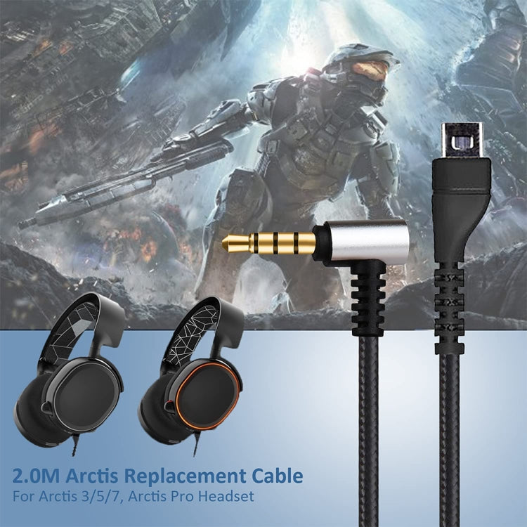 ZS0135 Für SteelSeries Arctis 3 / 5 / 7 Kopfhörer-Audiokabel, Kabellänge: 2 m