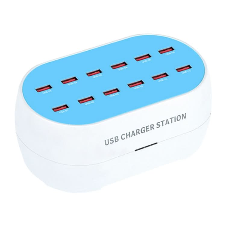 830-12 120W 12 USB Ports Multifunction Smart Charger Station AC100-240V, US Plug