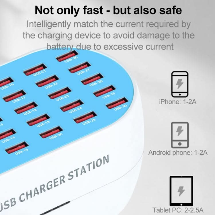 830-12 120W 12 USB Ports Multifunction Smart Charger Station AC100-240V, US Plug