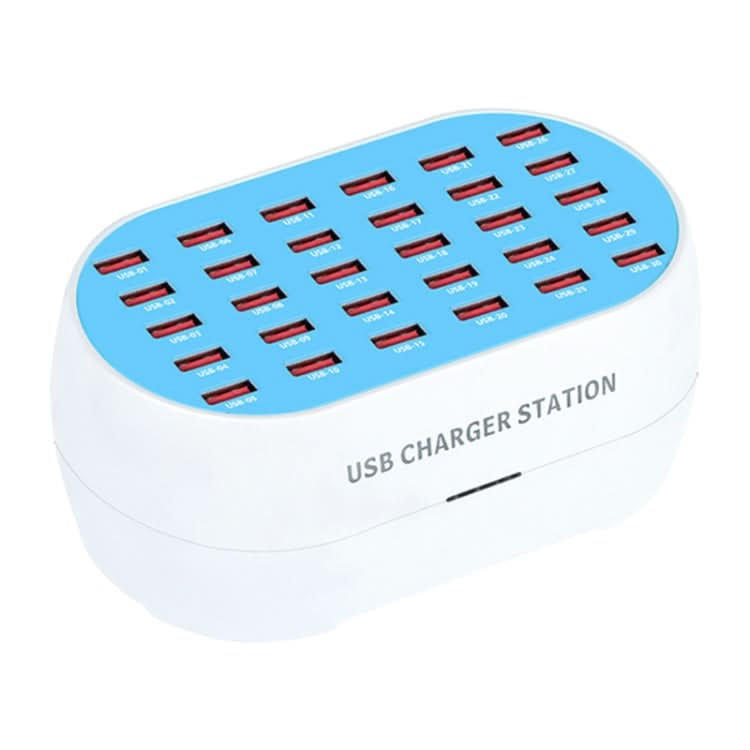 830 180W 30 USB Ports Multifunction Smart Charger Station AC100-240V, US Plug