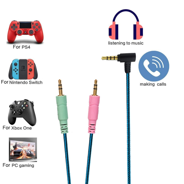 ZS0158 Elbow Plug + Adapter Cable Gaming Headset Audio Cable for SteelSeries Arctis 3 / 5 / 7