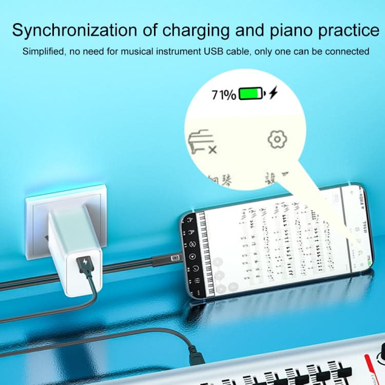 1m USB-C / Type-C to MIDI + USB Sound Card Audio Connection Sync Charging Cable