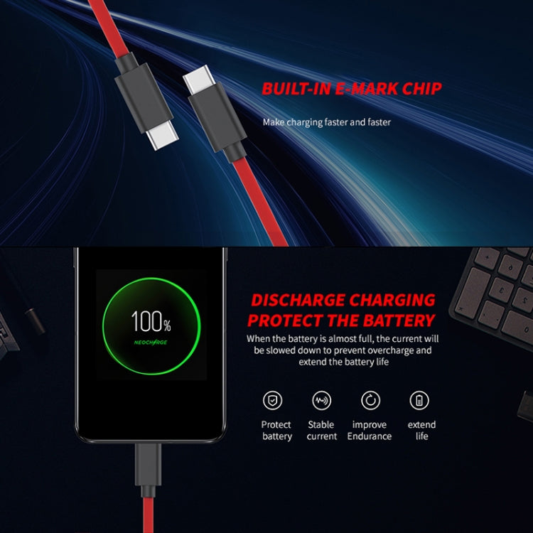 ZTE Nubia 1m USB Type-C to USB Type-C 6A Fast Charging Date Cable My Store