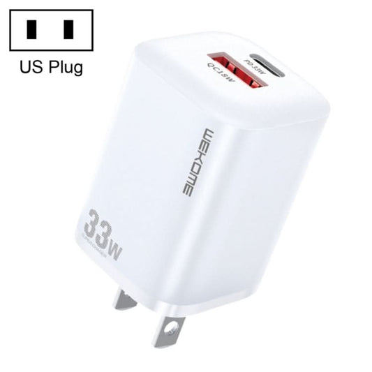 WK WP-U140 33W Power Series USB+USB-C/Type-C Fast Charger, Specifications: US Plug