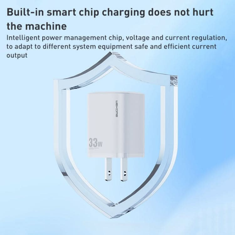 WK WP-U140 33W Power Series USB+USB-C/Type-C Fast Charger, Specifications: US Plug