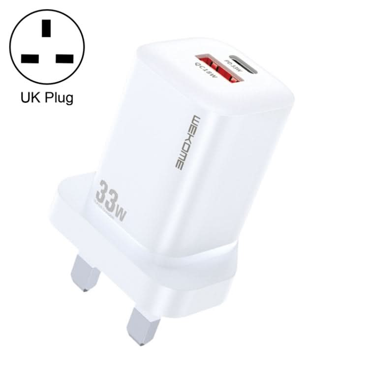 WK WP-U140 33W Power Series USB+USB-C/Type-C Fast Charger, Specifications: UK Plug