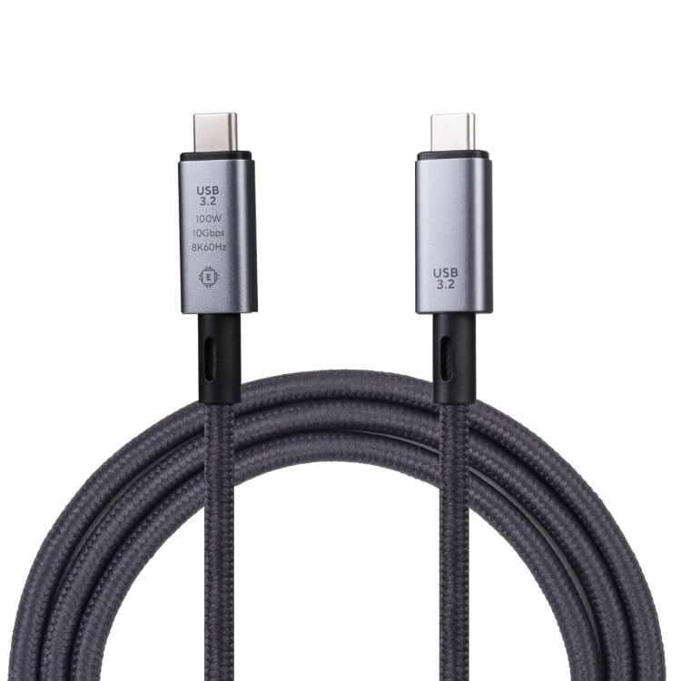 10Gbps 8K USB-C/Type-C to USB-C/Type-C Video Cable Compatible with USB 3.2, Length: 1m