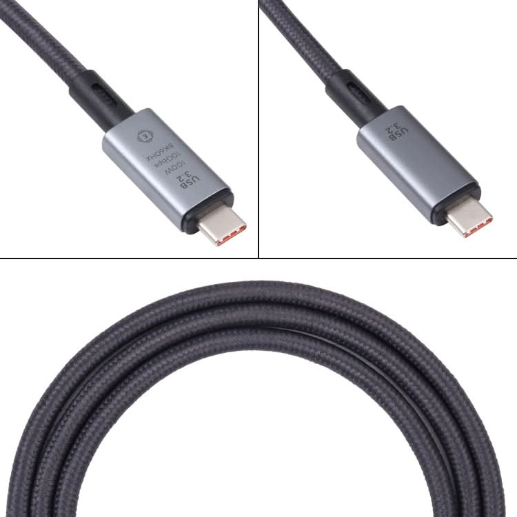 10Gbps 8K USB-C/Type-C to USB-C/Type-C Video Cable Compatible with USB 3.2, Length: 1m