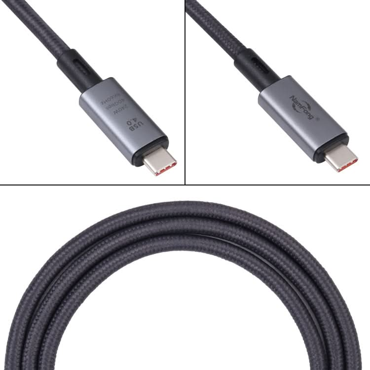 40Gbps 8K USB-C/Type-C to USB-C/Type-C Video Cable Compatible with USB 4, Length: 1m