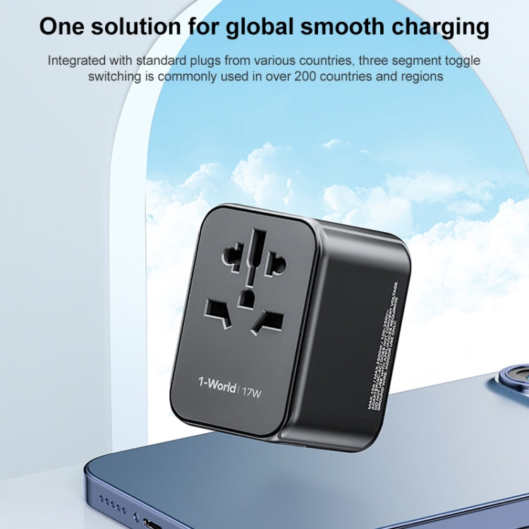 MOMAX UA12 1-World 17W Global Travel Fast Charger Power Adapter