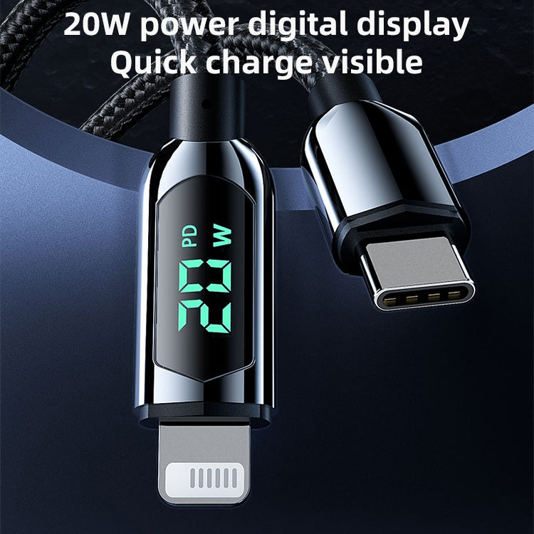 Mutural Li-CC002 1.2m 100W Digital Display USB-C / Type-C to Type-C Charging Data Cable