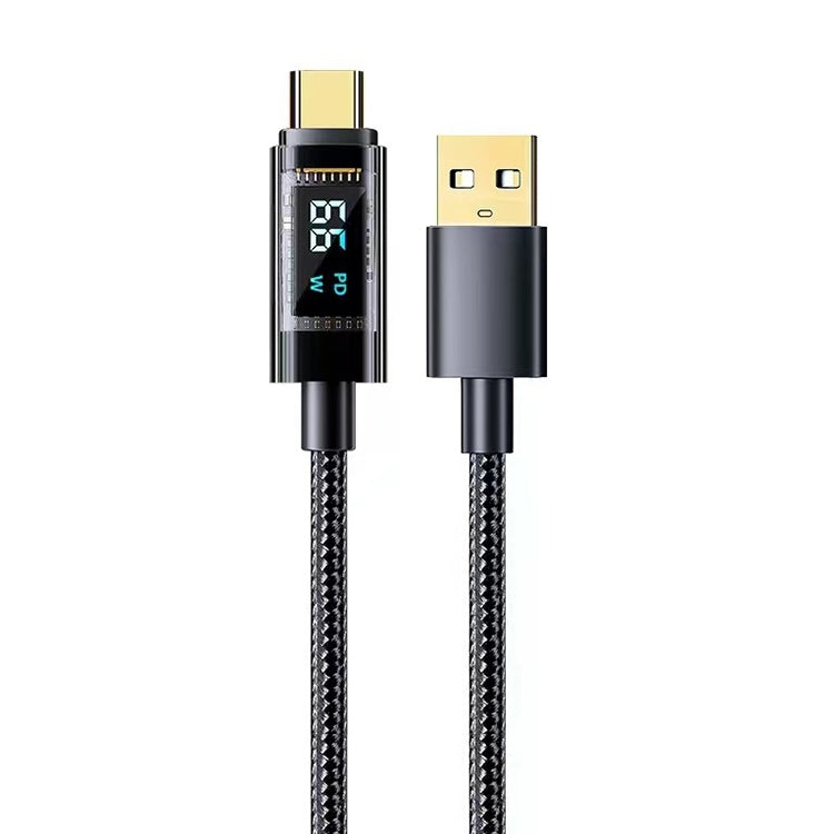 Mutural Li-CC007 1.2m 66W Transparent Digital Display USB to Type-C Charging Data Cable My Store