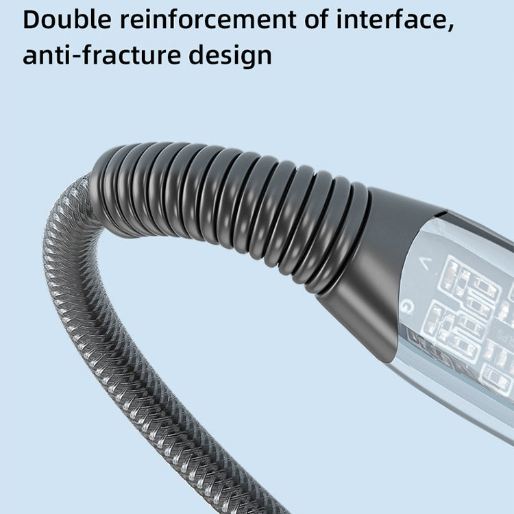 Mutural Li-CC009 1.2m 100W Transparent USB-C / Type-C to Type-C Charging Data Cable