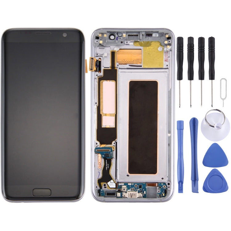 Original LCD Screen and Digitizer Full Assembly with Frame & Charging Port Board & Volume Button & Power Button for Galaxy S7 Edge / G9350 My Store