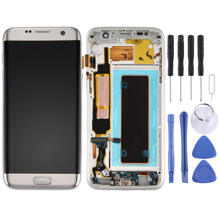 Original LCD Screen and Digitizer Full Assembly with Frame & Charging Port Board & Volume Button & Power Button for Galaxy S7 Edge / G935F