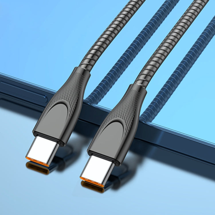 ADC-009 USB-C / Type-C to USB-C / Type-C Zinc Alloy Hose Fast Charging Data Cable, Cable Length: 1m My Store