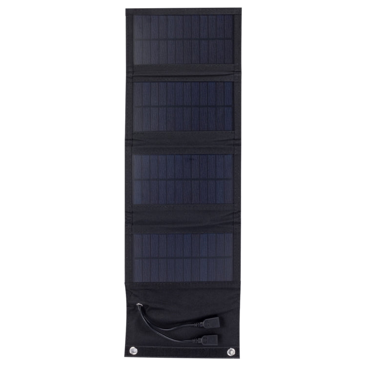 7W Monocrystalline Silicon Foldable Solar Panel Outdoor Charger with 5V Dual USB Ports