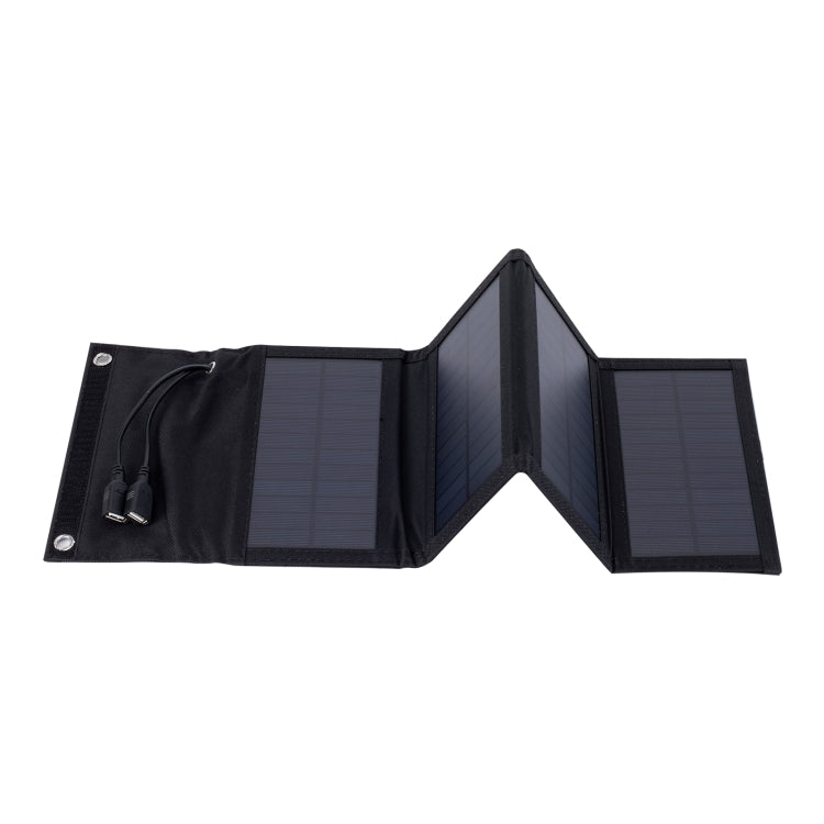 7W Monocrystalline Silicon Foldable Solar Panel Outdoor Charger with 5V Dual USB Ports Reluova