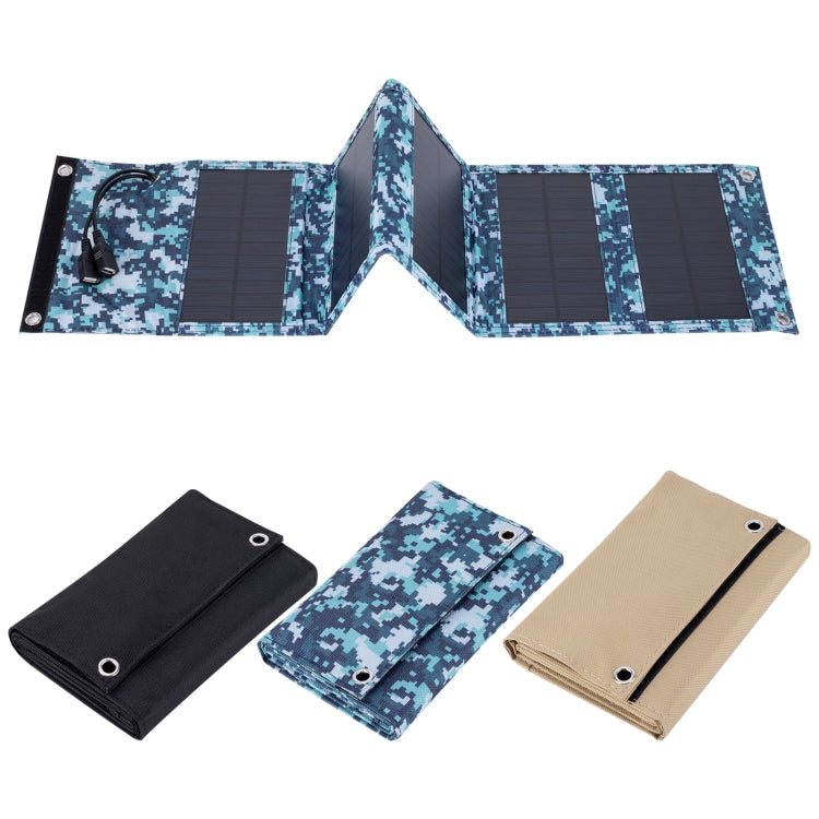 10W Monocrystalline Silicon Foldable Solar Panel Outdoor Charger with 5V Dual USB Ports