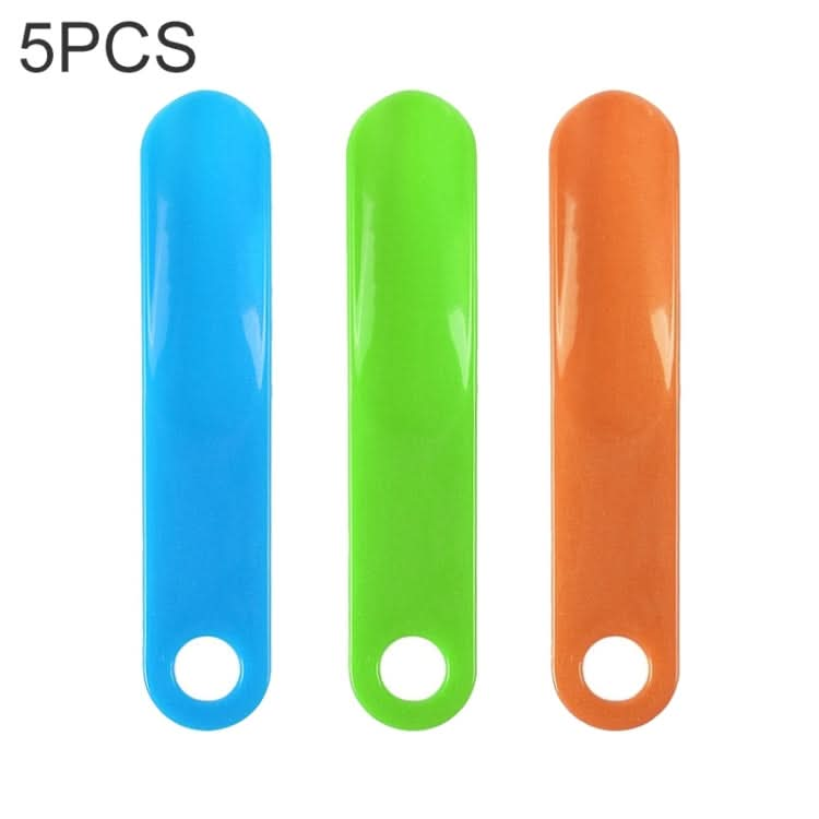 5 PCS 019 Plastic Shoehorn Household Shoes Auxiliary Shoe Puller, Specification: Vertical, Color Random Delivery-Reluova